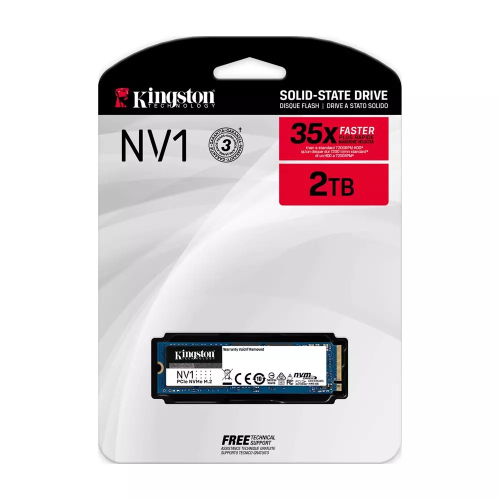 Ổ cứng SSD Kingston NV1 M.2 PCIe Gen3 x4 NVMe 2TB SNVS/2000G - bảo hành 3 năm