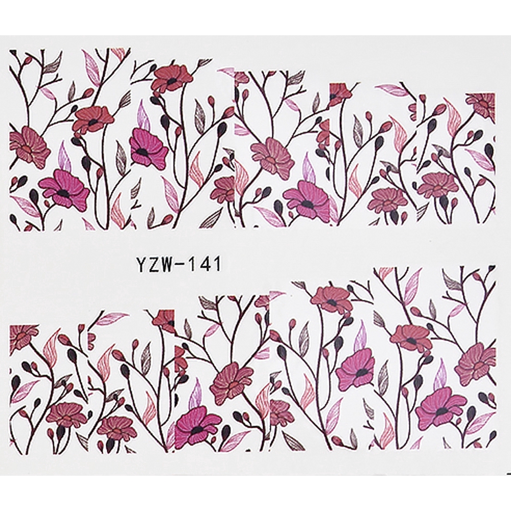 Decal dán trang trí móng tay in họa tiết hoa