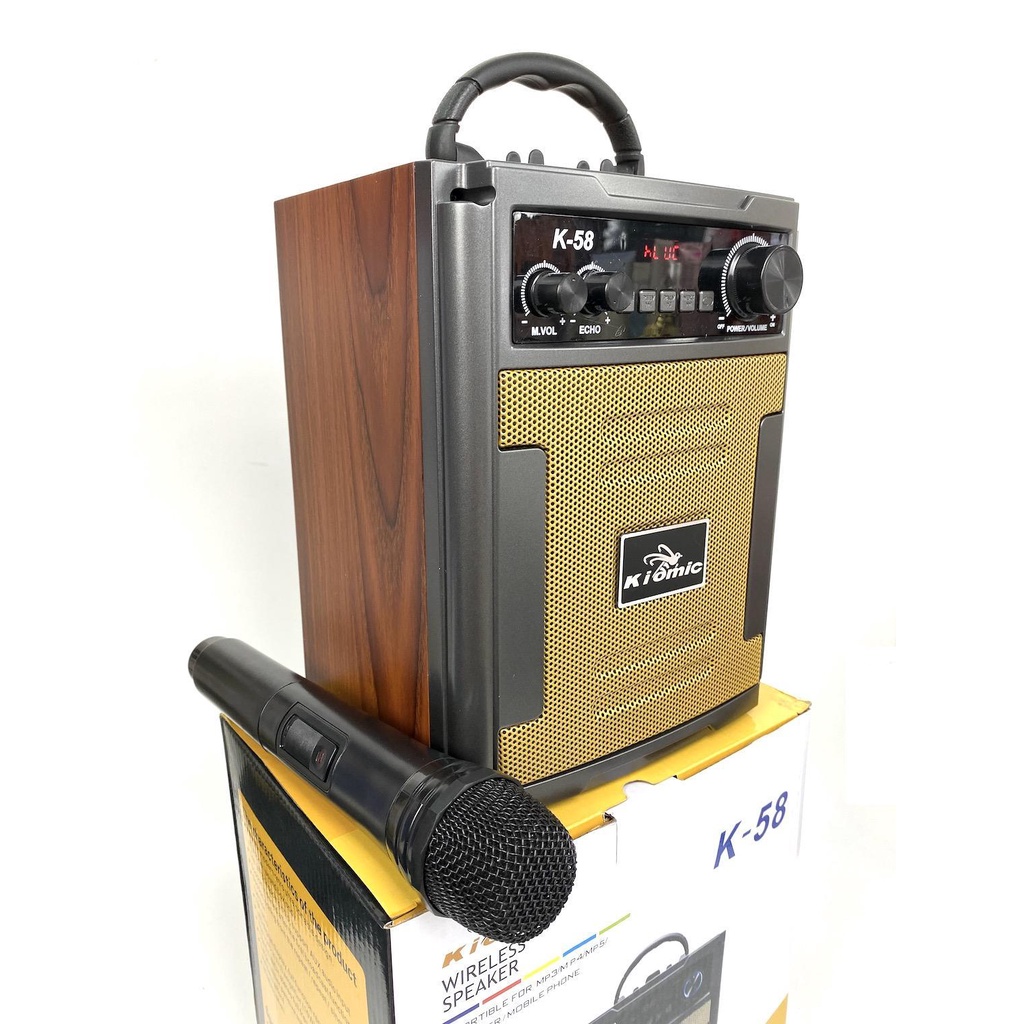 Loa Karaoke Kiomic K58 Hát Siêu Hay - Tặng Kèm Mic Không Dây