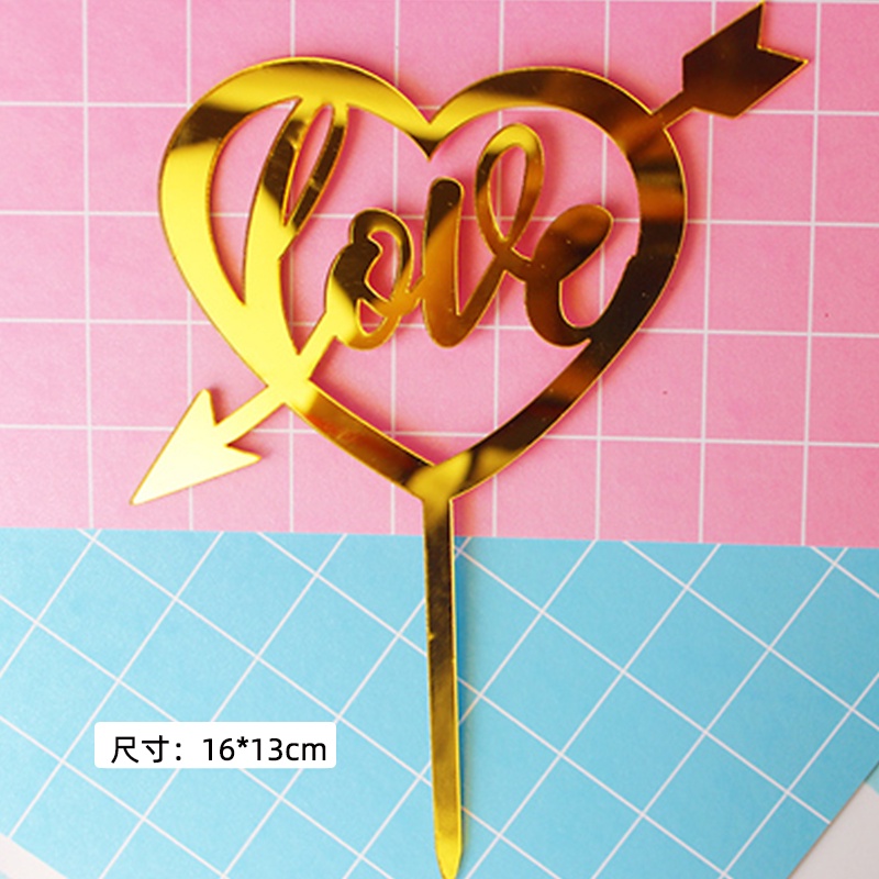 Topper Trang Trí Bánh Kem Chữ Happy Birthday My Love