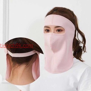 Khẩu trang ninja trùm cổ chống tia cực tím V2 cao cấp có viền