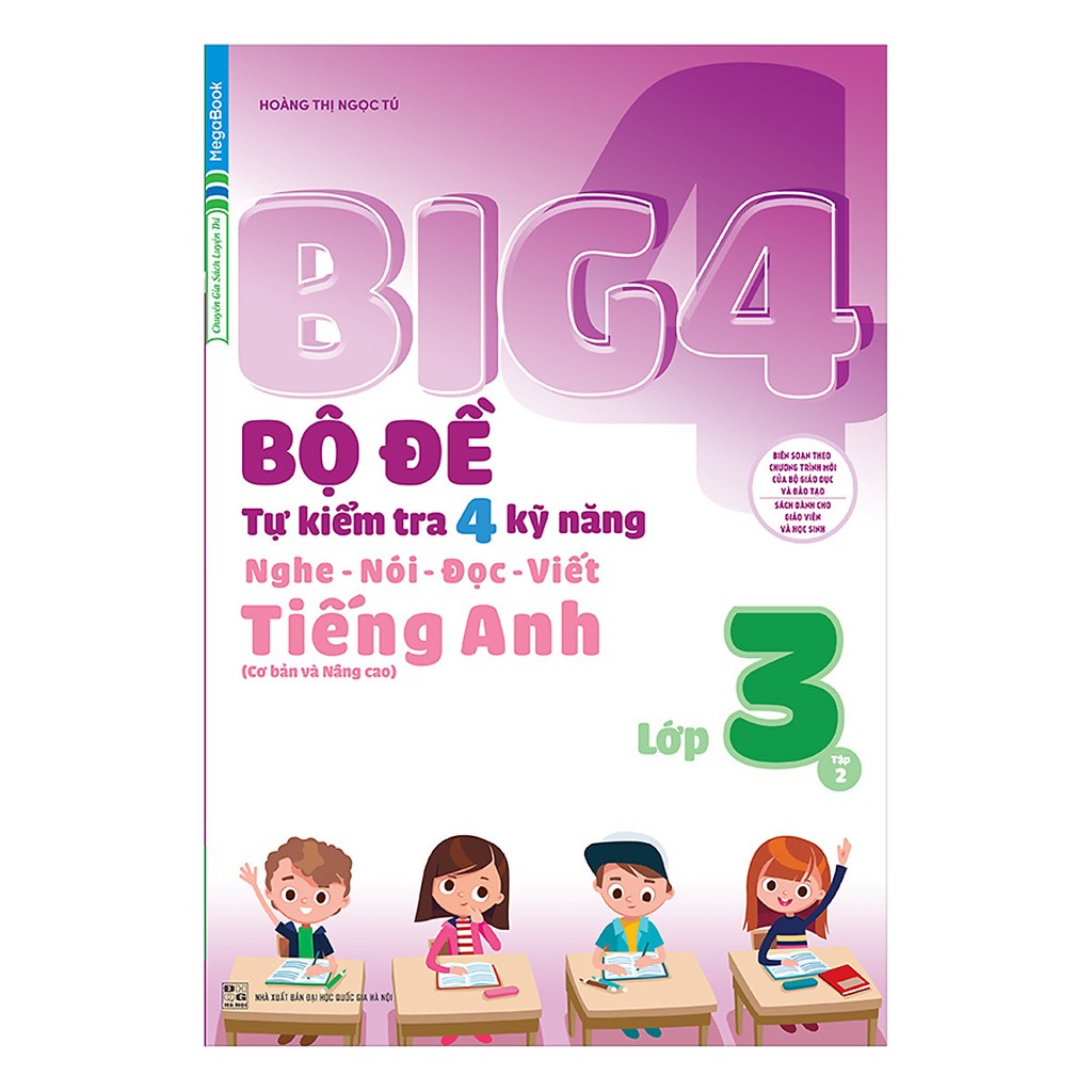 Sách - Combo Big 4 Bộ Đề Tự Kiểm Tra 4 Kỹ Năng Nghe – Nói – Đọc – Viết (Cơ Bản và Nâng Cao) Tiếng Anh Lớp 3 (2 Tập)