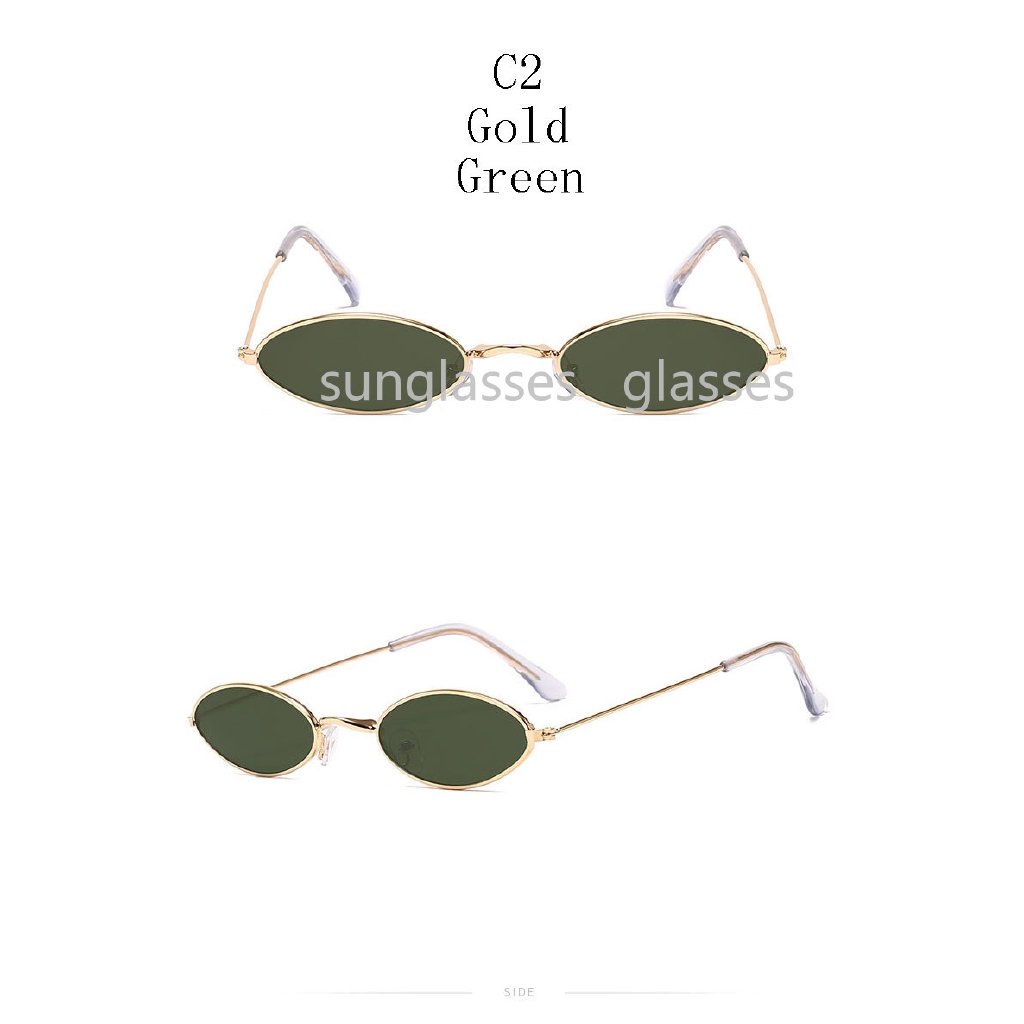 Kính mát gọng oval nhỏ phong cách cổ điển