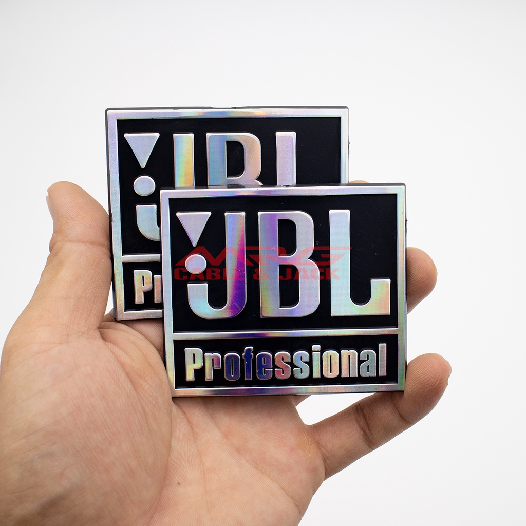 Tem Loa JBL 7cm x 6cm, nhựa đen, giá 1 đôi .