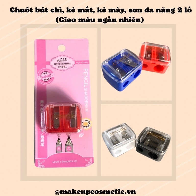 Đồ Chuốt Bút Chì, Kẻ Mắt, Kẻ Mày, Son Đa Năng 2 Lõi - Pencil Sharpener