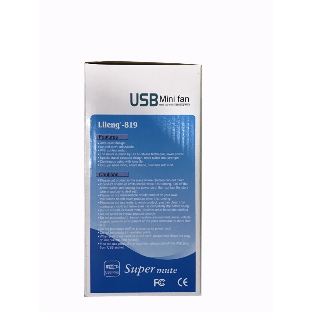 QUẠT LILENG 819 USB QUẠT LỚN,QUẠT BÀN USB CÓ 3 MÀU