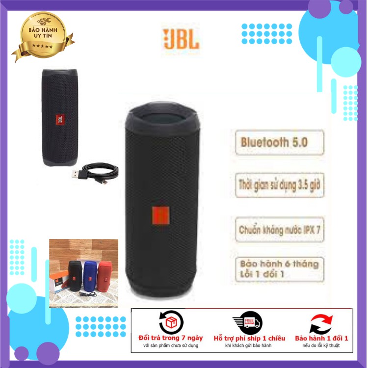 Loa JBL FLIP 5 | Nhiều màu sắc | Chống nước IPX7 | Sạc nhanh | Sạc Type - C | Công suất 20W | Soundclear