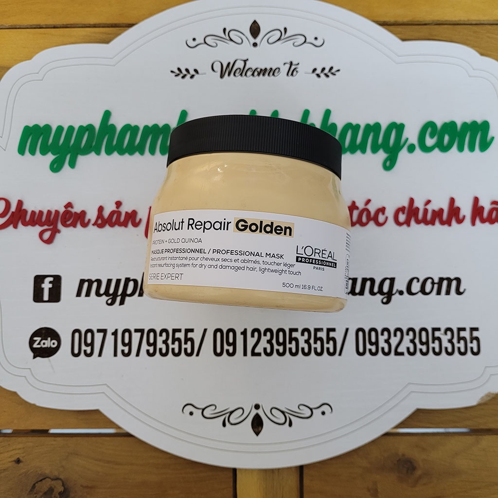 KEM HẤP L'OREAL ABSOLUT REPAIR GOLDEN PHỤC HỒI TÓC KHÔ XƠ HƯ TỔN 250ML - 500ML