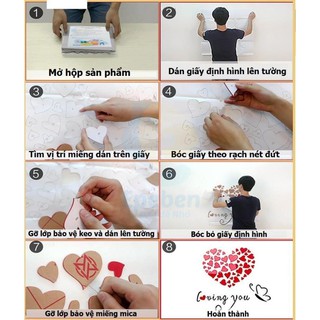 [Hàng VN] Đặt Làm Chữ Mica Làm Logo Dán Tường Dày 2mm 1 Mặt Mica 1 Mặt Keo Cao 5->30cm Font UTM Androgyne