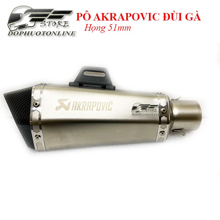 Pô Akrapovic Đùi gà BẠC - Ak đùi gà <DPOL>