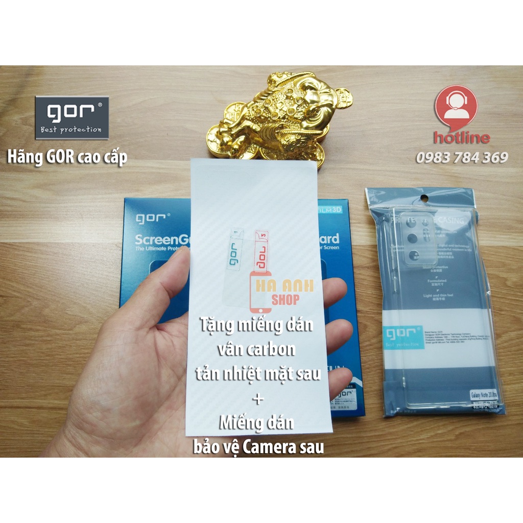 Miếng dán Samsung Note 20 Ultra Full màn hãng Gor cao cấp
