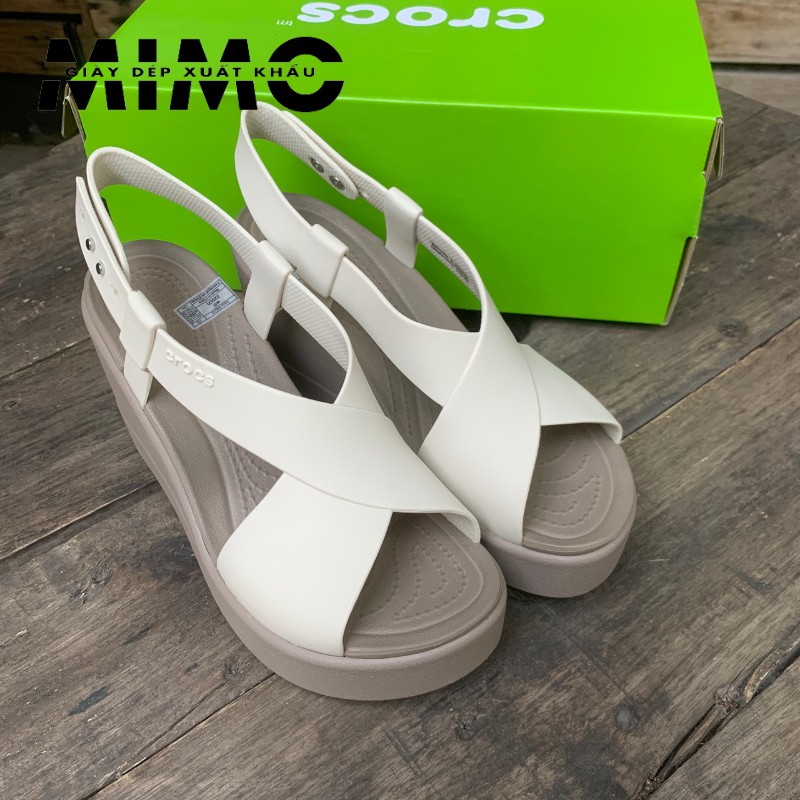 Sandal Nữ 𝐁𝐫𝐨𝐨𝐤𝐥𝐲𝐧 9p Màu Be Êm Mềm Nhẹ