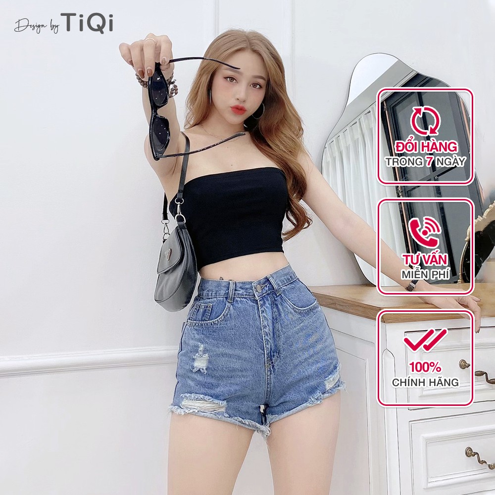 Quần Short Jean Nữ lưng cao TiQi Jeans S1-476