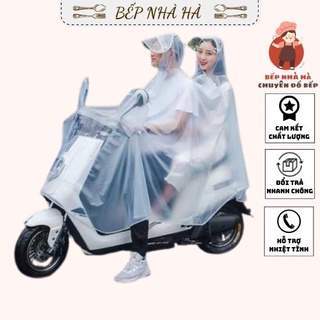 { Hàng đẹp } Áo mưa trong suốt 1 đầu , 2 đầu người lớn có kính chắn kèm chụp gương cao cấp TL