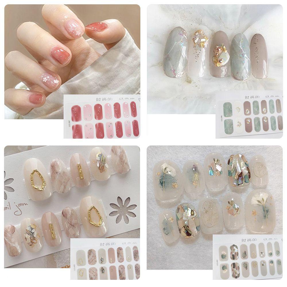 Miếng Dán Trang Trí Móng Tay Toàn Diện Tự Dính Tiện Dụng