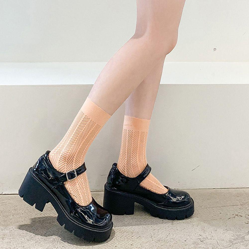 Vớ Lưới Mỏng Co Giãn Thoải Mái Màu Kẹo Ngọt Ngào Dễ Thương Cho Nữ