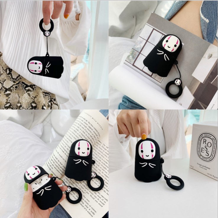Vỏ case ốp tai nghe airpod 2 i12 airpods cute chống va đập cho hình vô diện anime đáng yêu ngộ nghĩnh