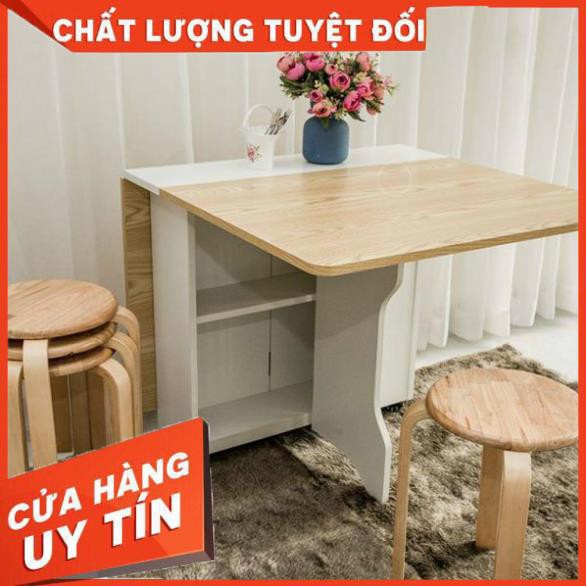 bộ bàn ăn gấp gọn xếp gọn gỗ mdf miễn phí giao hàng ,giao ngay trong ngày HCM