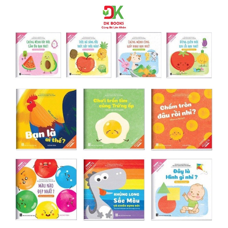 Sách - Bộ 10 Cuốn Truyện Tranh Ehon - Song Ngữ Việt Anh Cho Bé Từ 0-6 Tuổi