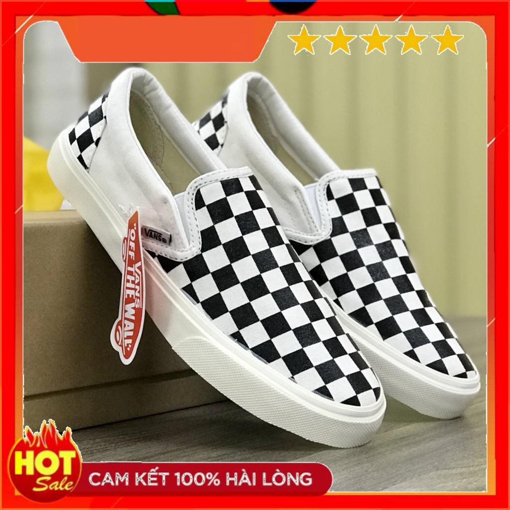 {🅵🅻🅰🆂🅷 🆂🅰🅻🅴 11.11} Giày thể thao Vans caro lười, buộc dây hàng đẹp full box bill dành cho nam nữ freeship