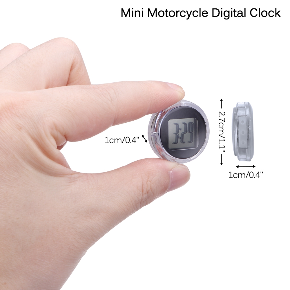 Đồng Hồ Kỹ Thuật Số Mini Chống Nước Dán Xe Máy Thông Dụng 1.1“