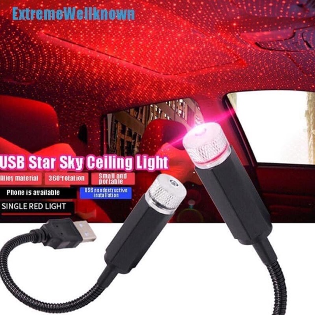 Đèn Led chiếu trần Đèn Led Chiếu Sao Mini Gắn Trần Xe Hơi