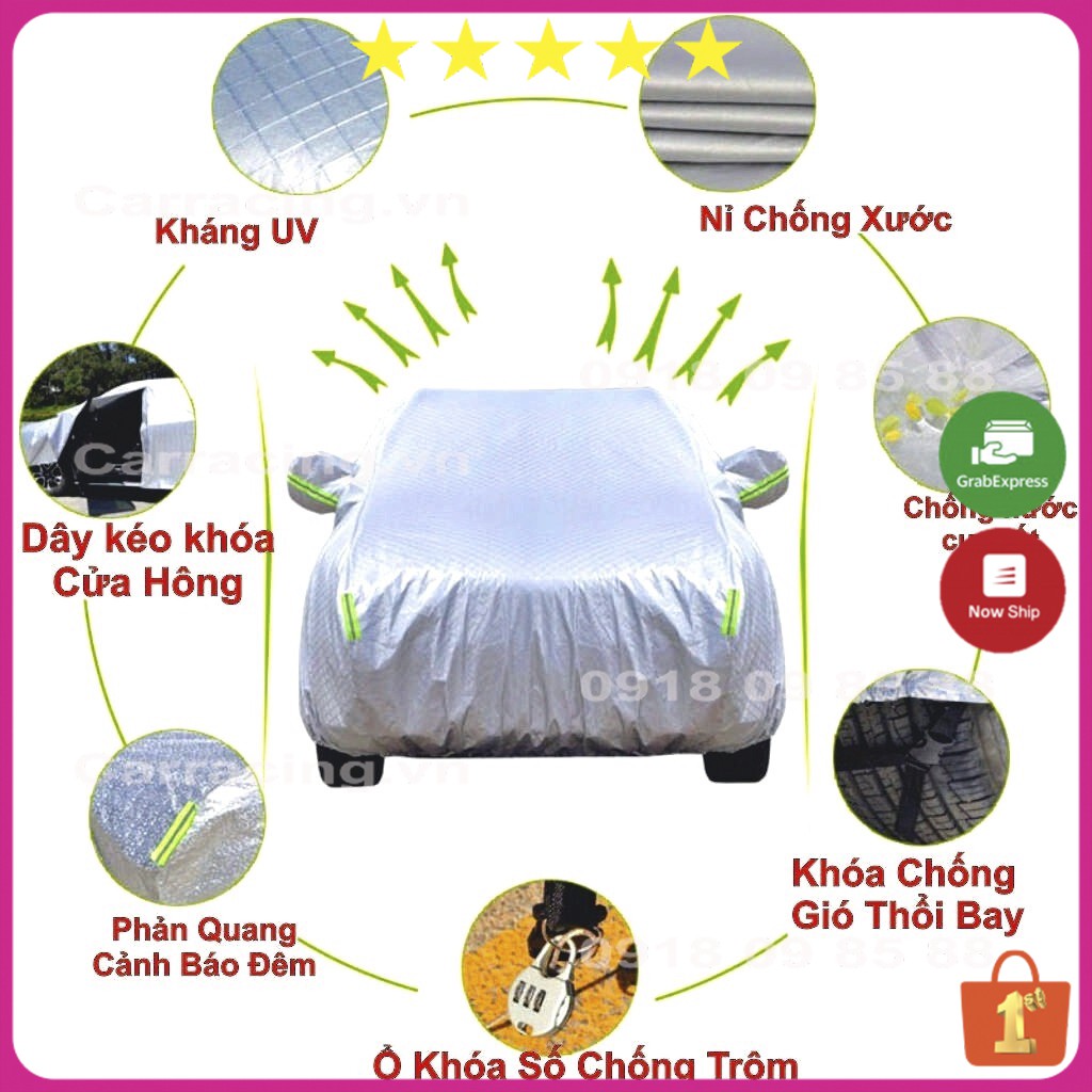Bạt phủ ô tô CARRACING VA02 Bạt phủ xe ô tô 3 lớp cao cấp 🌦️chống nắng mưa bụi bẩn🌦️ 4 chỗ , 5 chỗ , 7 chỗ , bán tải | BigBuy360 - bigbuy360.vn