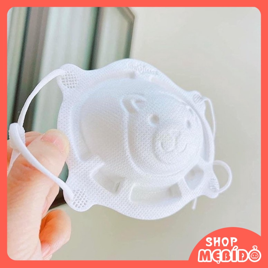 Khẩu Trang Cho Bé Từ 1-6 Tuổi Hình Gấu 3D Set 3 Cái Kháng Khuẩn PK79 Shop Mẹ Bí Đỏ