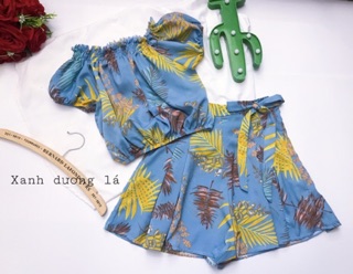 Xả kho Set bộ hoa trễ vai nữ