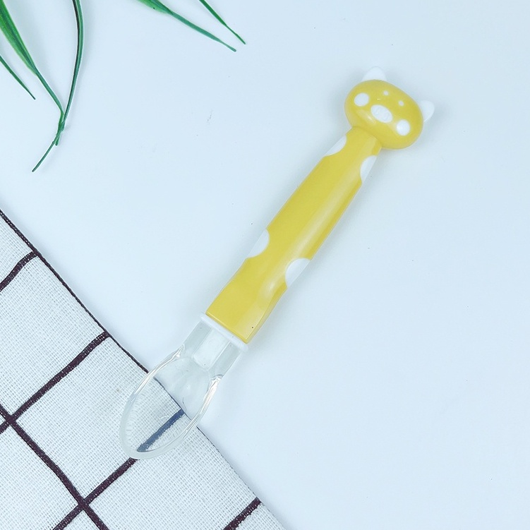 Thìa Muỗng Ăn Dặm Silicon Siêu Mềm Cho Bé Shopmegold1, Muỗng Ăn Dặm Silicon Hình Mèo Cho Bé Chất Liệu An Toàn