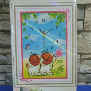 Tranh đính đá hoạt hình 2 chú cún LG-1991 size 36x50cm