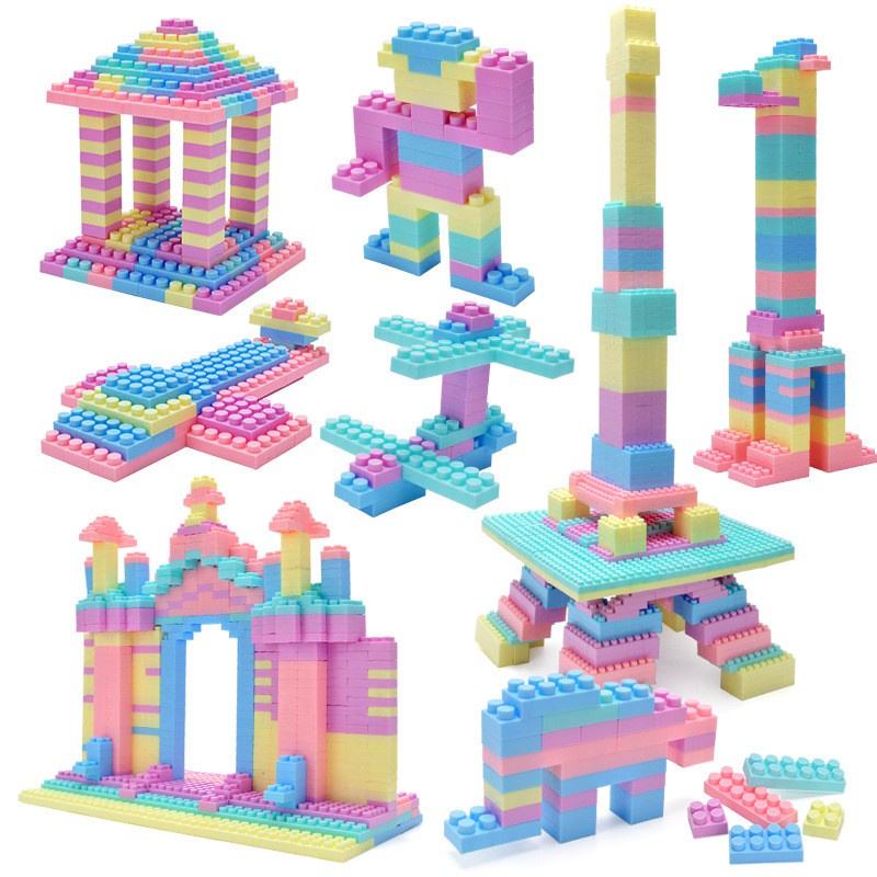 Đồ Chơi Xếp Hình 260 Miếng Ghép Thông Minh Lắp Ráp Non Lego Mảnh Nhỏ, Khu Nhà Dành Cho Bé