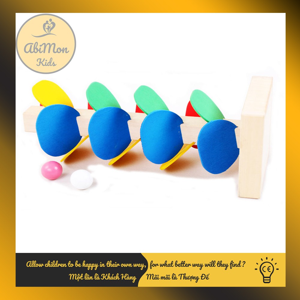 Thả Bóng Hình Tháp Bằng Gỗ Cho Bé ☘️ Montessori cao cấp ✨ (Đồ chơi Gỗ - Đồ chơi Giáo Dục - An toàn - Thông minh)