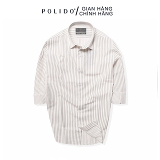 Áo Sơ Mi Nam Kẻ Sọc Ceffylo 2 Màu Nâu Chất Liệu Cotton Bền Đẹp, Vải Mỏng Thoáng Mát Form Slimfit