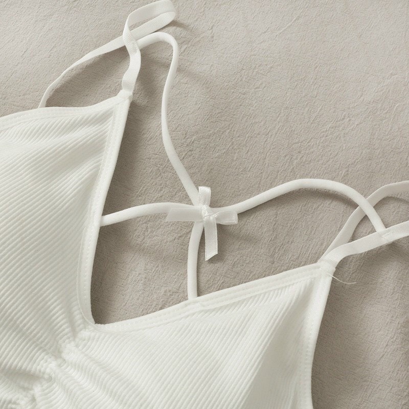 Áo bra nữ áo lót len tăm lưng đan chéo kiểu dáng thể thao trẻ trung freesize mã 088