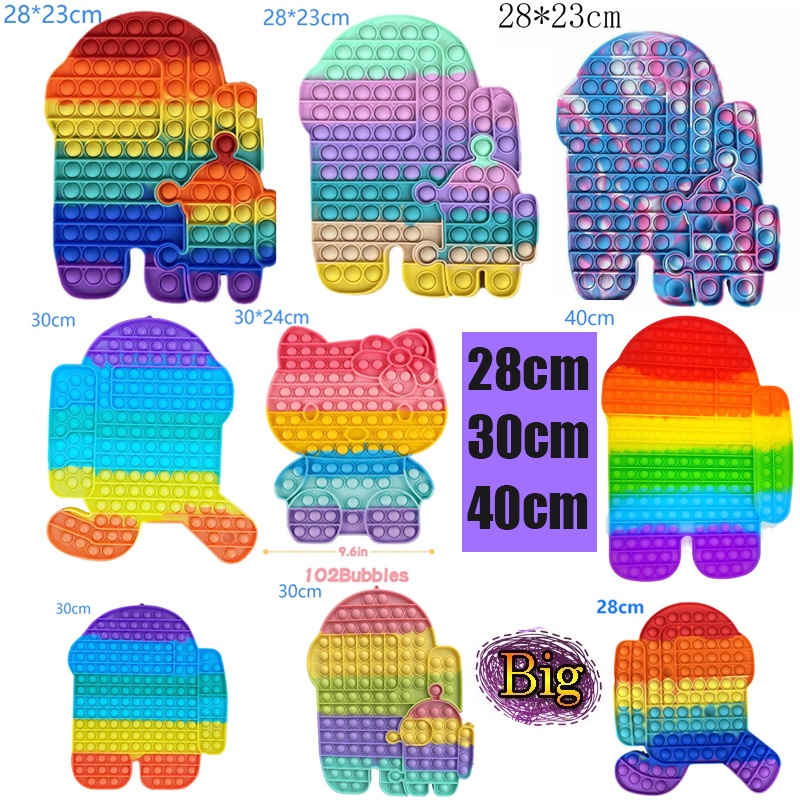 Big Size Pop It Đồ Chơi Bóp Bong Bóng Giúp Giảm Căng Thẳng Chất Liệu Silicon Chất Lượng Cao