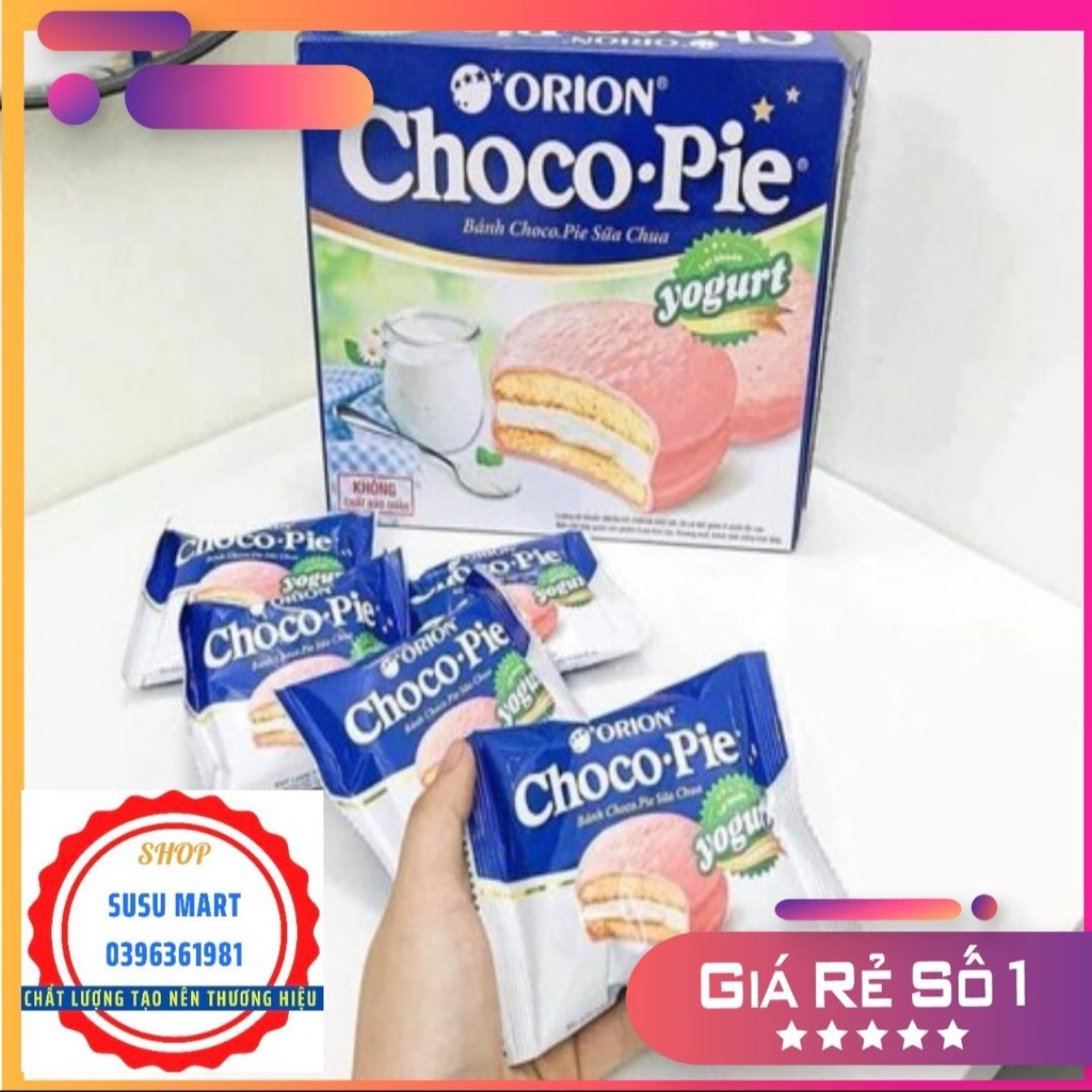 Bánh Chocopie Sữa Chua Yogurt Hộp 12 Cái