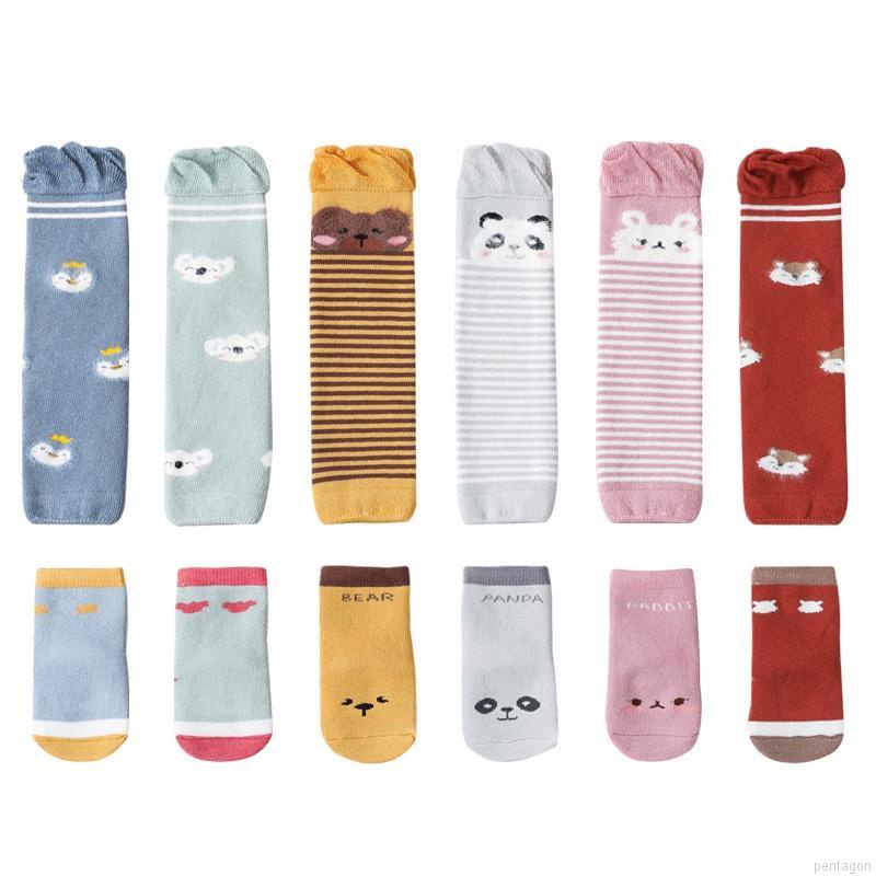 Set 2 vớ giữ ấm vải cotton dày dặn chống trượt thoáng khí thoải mái dành cho trẻ nhỏ