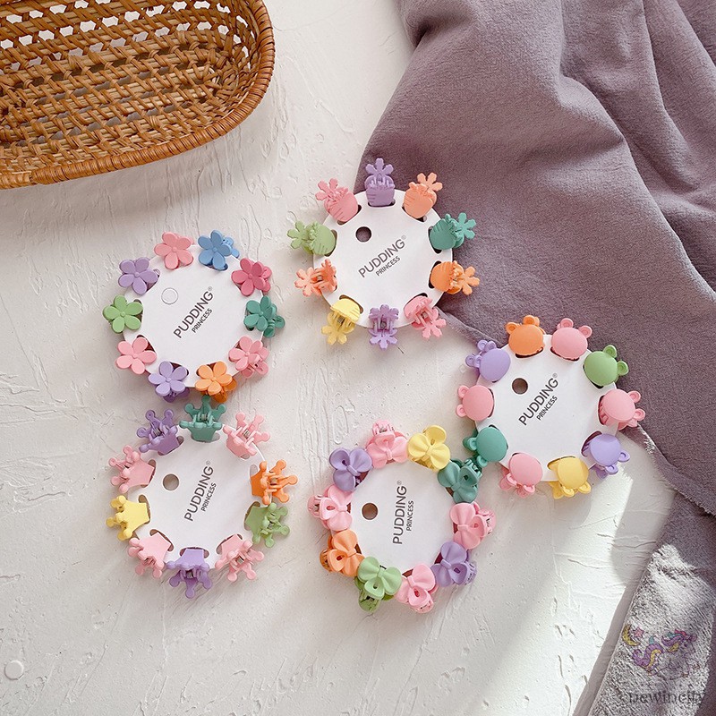 Kẹp tóc mini nhiều kiểu dáng màu kẹo ngọt ngào phong cách Hàn Quốc dễ thương cho bé gái