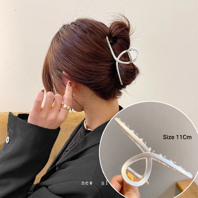 Kẹp tóc càng cua Hàn Quốc nữ đẹp hottrend kim loại cỡ size lớn iLita - Cặp búi tóc dễ thương cào 10 răng, 14 răng