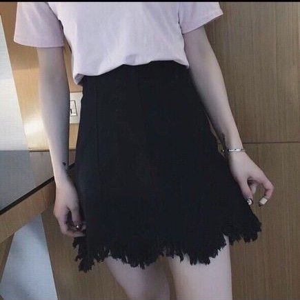 Chân váy kaki răng cưa lưng cao_ảnh thật | BigBuy360 - bigbuy360.vn