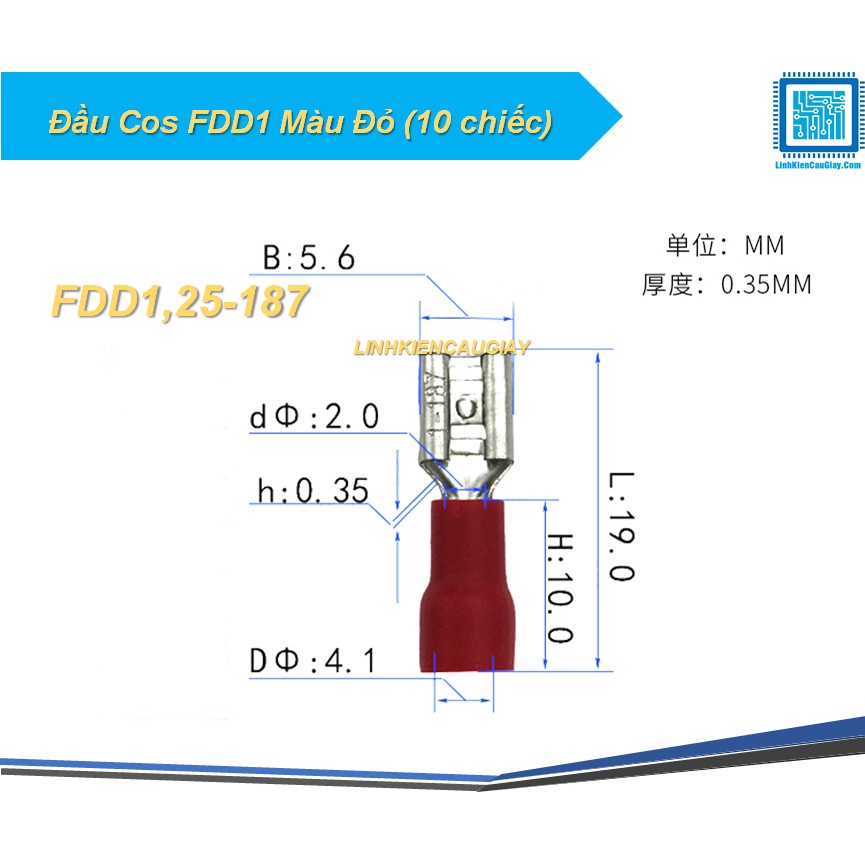 Đầu Cos FDD1 Màu Đỏ