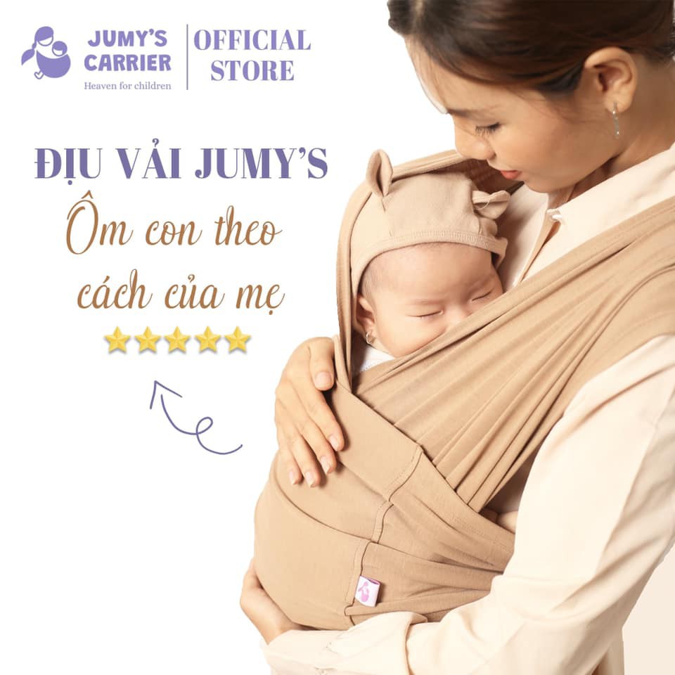 Địu vải em bé JUMY - chất vải cotton thoáng mát giúp bé ngủ say mẹ rảnh tay - Nhiều màu