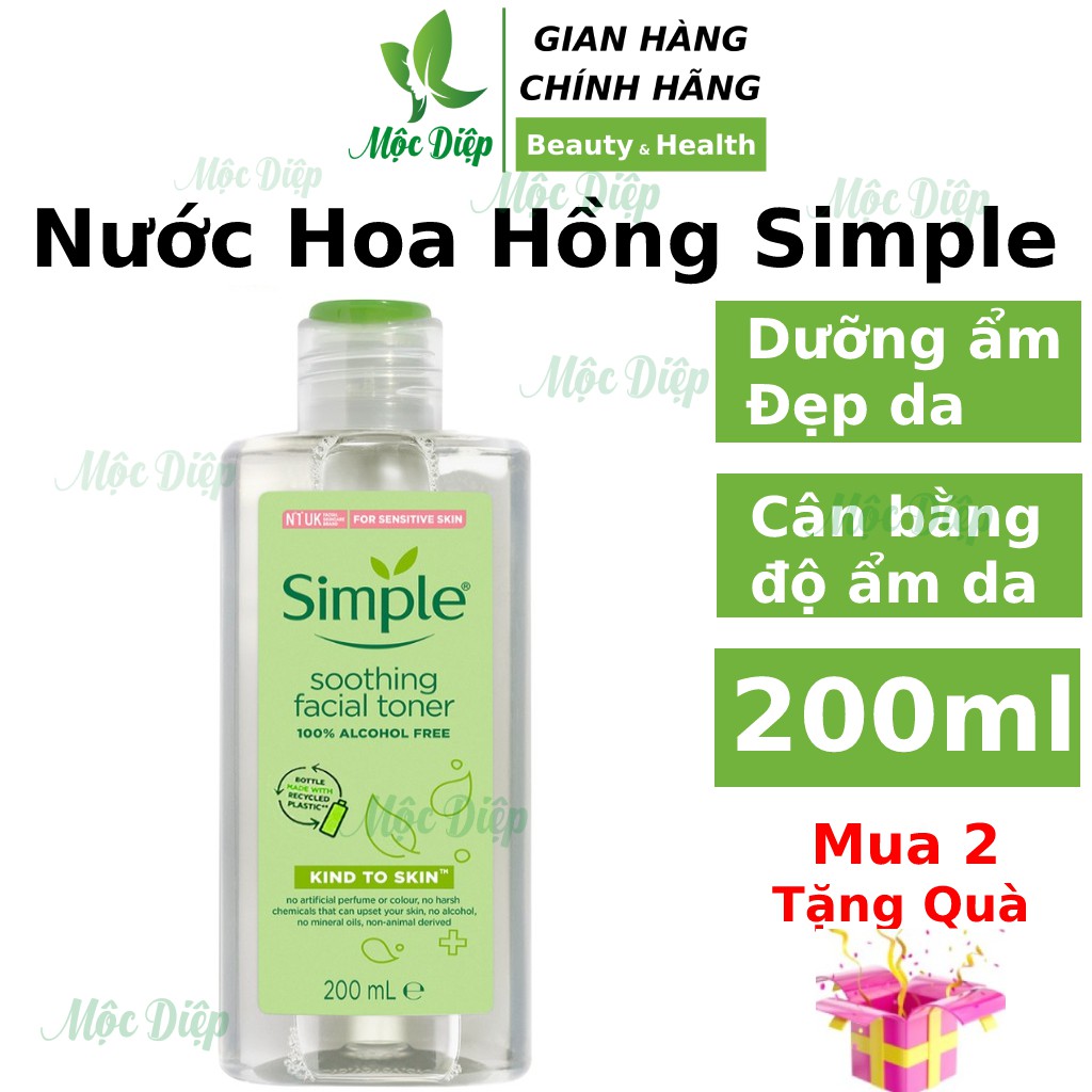 Nước Hoa Hồng Soothing Facial Toner Simple ❤️CHÍNH HÃNGNước hoa hồng Oribe làm sạch da sâu, dưỡng ẩm, cân bằng độ ẩm