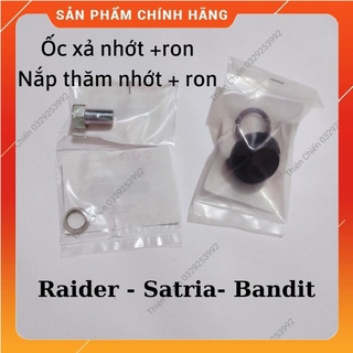 Combo nắp nhớt + ron + ốc xả nhớt Suzuki Raider Satria Bandit