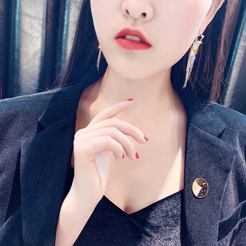 Khuyên Tai Hình Ngôi Sao Phối Tua Rua Xinh Xắn