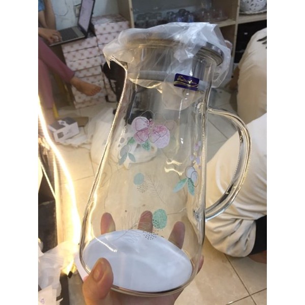 [ kèm ảnh thật ] Bình nước thủy tinh chịu nhiệt