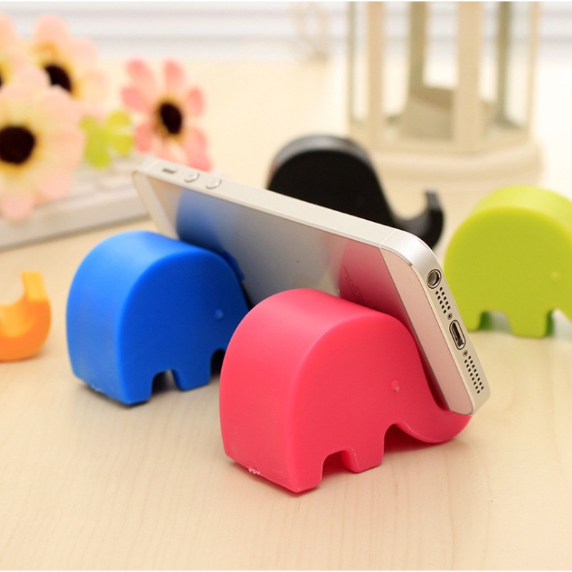 Giá Đỡ Điện Thoại Mini Hình Chú Voi Hoạt Hình Đa Năng Thông Dụng Cho iPhone &amp; Android