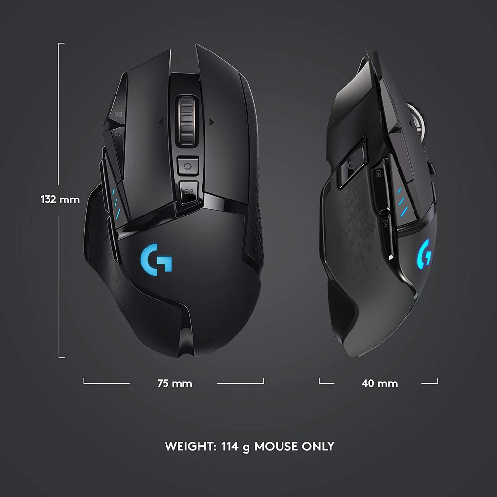 Original Logitech G502 LIGHTSPEED wireless gaming mouse 2.4 GHz 25600 DPI RGB HERO 25K sensor