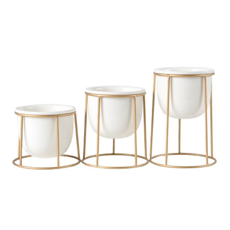 Giá Đỡ Chậu Hoa Bằng Sắt Hình Tròn Phong Cách Bắc Âu